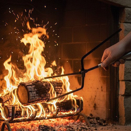 Kaminer Fireplace Tool Set with Bucket Black