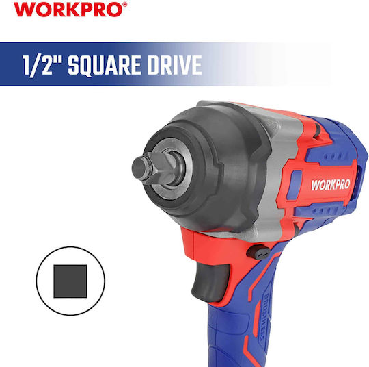 WorkPro WP390213 Безчетков Ударен гайковерт Соло с Приемник 1/2"