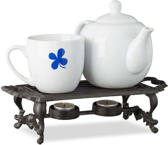Încălzitor Pentru Mâncare Ceai Cafea Din Fontă Relaxdays 8.5 X 30 X 13.5 Cm