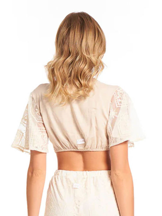 Γυναικείο Crop Top Beige