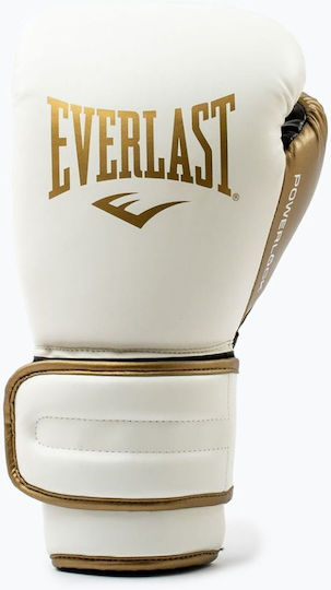 Everlast Powerlock 2 Boxing Gloves made of Synthetic Leather for Match White