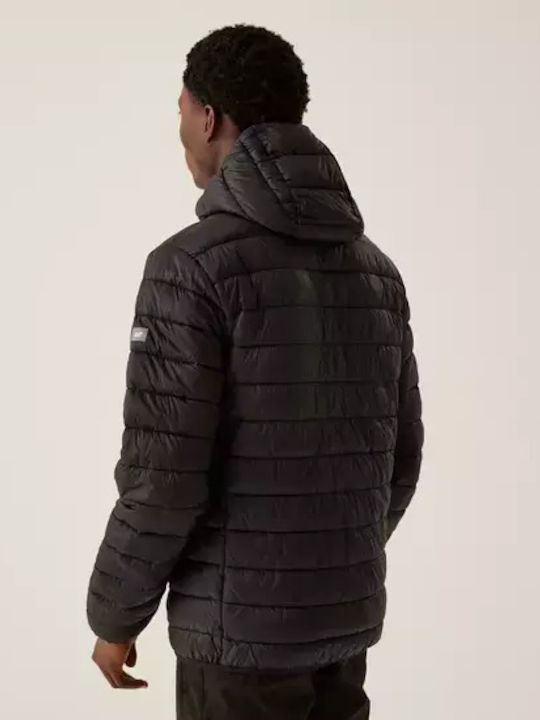 Men's Μπουφάν Puffer Αδιάβροχο Black