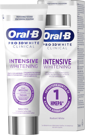 Oral-B Pro 3D White Clinical Radiant White Toothpaste 75 ml
