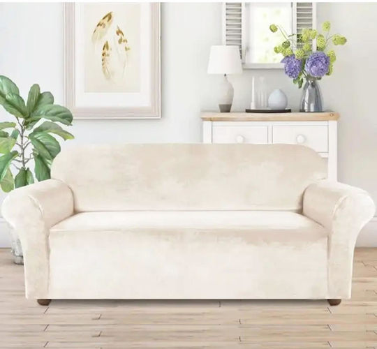 Alista Home Husă Elastică Canapea cu trei locuri Bej 1buc AVX-DA70A