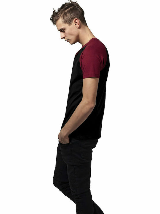 Contrast T-shirt Black / Burgundy TB639-00651