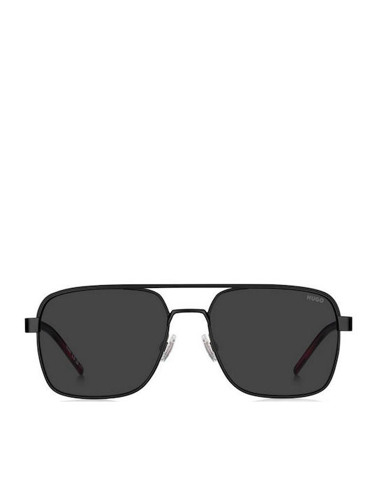 Boss Men's Sunglasses with Black Metal Frame and Black Lens HG 1384/S 003/IR