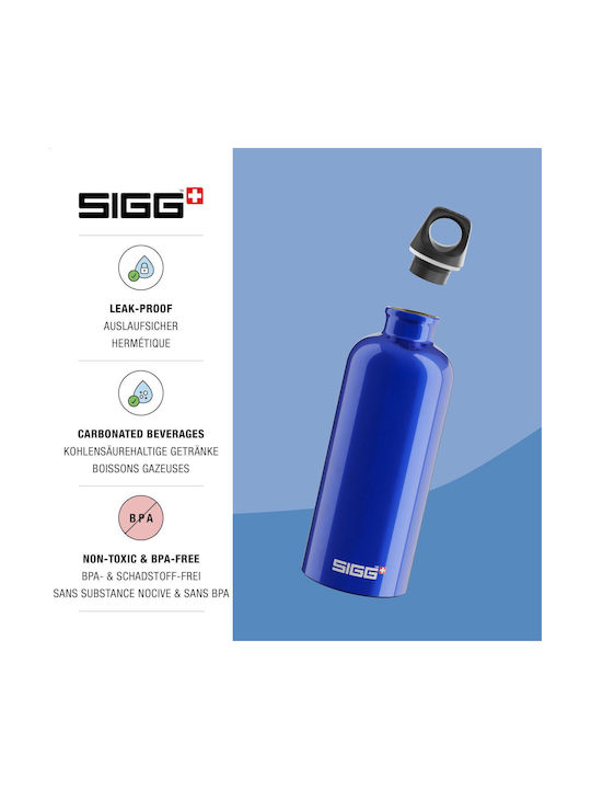 Sigg Traveller Wasserflasche Aluminium 600ml Blau