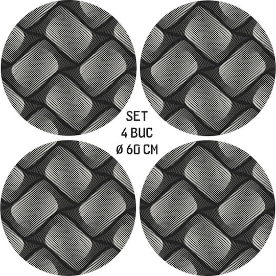 Set 4 Folii Adezive Imprimate Eco-solvent pentru Exterior Decorare Jante Auto Diametru 60 Cm Model Fjt-22