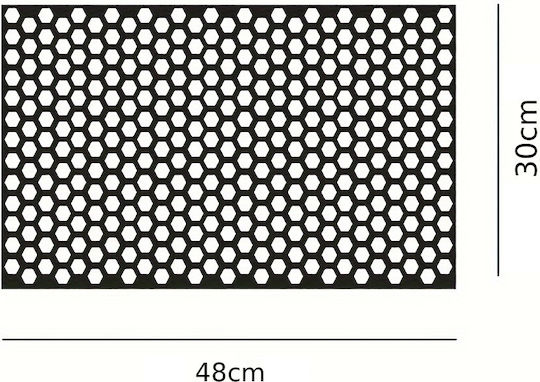 Set 2 Foi Adezive Decorare Stopuri Auto Dimensiune 2 X 48 X 30cm Culoare Negru Mat Model Fagure