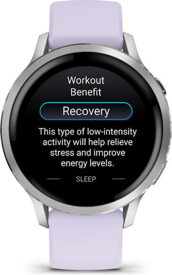 Garmin Venu 4 Stainless Steel 41mm Waterproof Smartwatch with Heart Rate Monitor (Silver with Periwinkle)