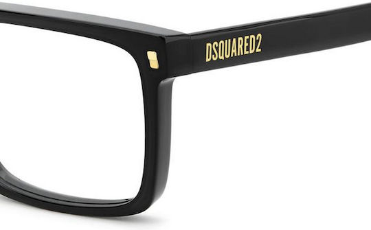 Dsquared2 Ανδρικός Κοκκάλινος Σκελετός Γυαλιών Μαύρος D2 0183 807