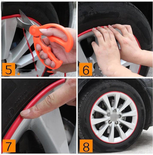 Protective Decorative Rim Rings Adhesive Made Flexible Plastic Green
