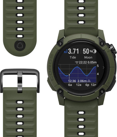 Coros Nomad 48mm Smartwatch με Παλμογράφο (Green)