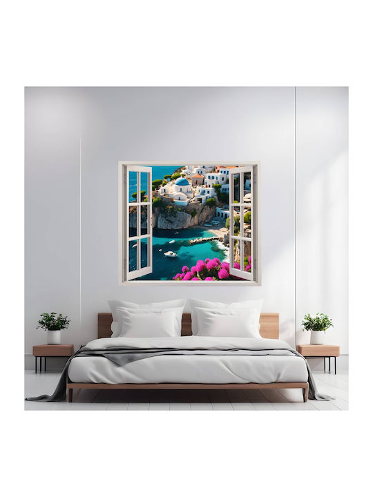 Decor de Perete din Folie Colorată Imprimată Dimensiune 125 X 110cm Model Priveliște către Haven 13