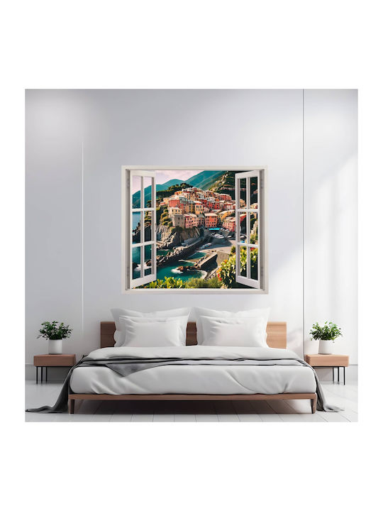 Bedruckte Farbfolie Wanddekoration Größe 125 x 110 cm Modell Aussicht auf Haven 23