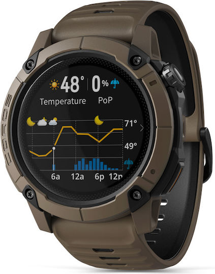 Coros Nomad 48mm Smartwatch with Heart Rate Monitor (Brown)