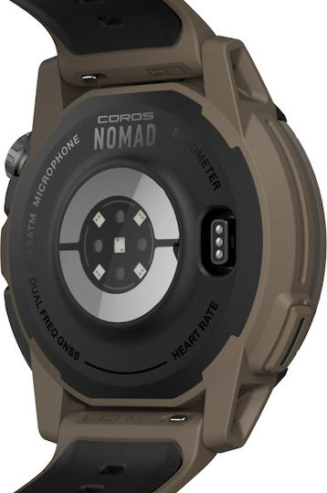 Coros Nomad 48mm Smartwatch with Heart Rate Monitor (Brown)