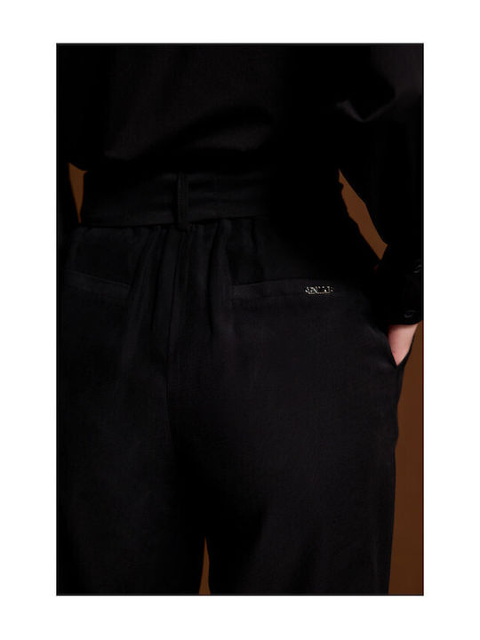 Malena Women's Fabric Trousers Black