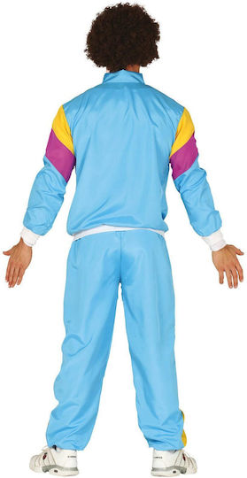 Fiestas Guirca Lustiges Karnevalsaccessoire 80er Jahre Trainingsanzug Für Männer Größe 48 – 50 Bunte 80er Jahre Trainingsanzug Für Männer 90er Jahre Outfit Karnevalsoutfit Schlechte Geschmack Outfits Gdr Trainingsanzug