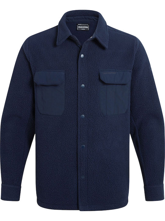 Μακρυμάνικo Overshirt Navy Μπλε