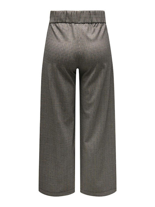 Women's Fabric Trousers Checked Cobblestone