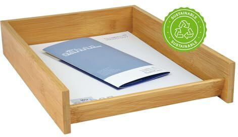 Wedo 061807 A4 Bamboo Stackable Document Tray Brown
