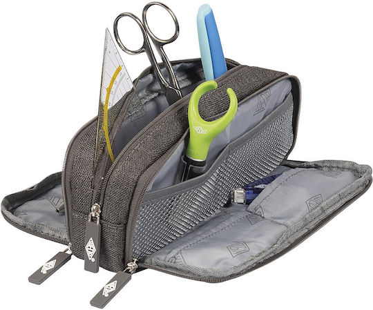 Wedo Pencil Case Schlamperbox College 3 Compartments Grey
