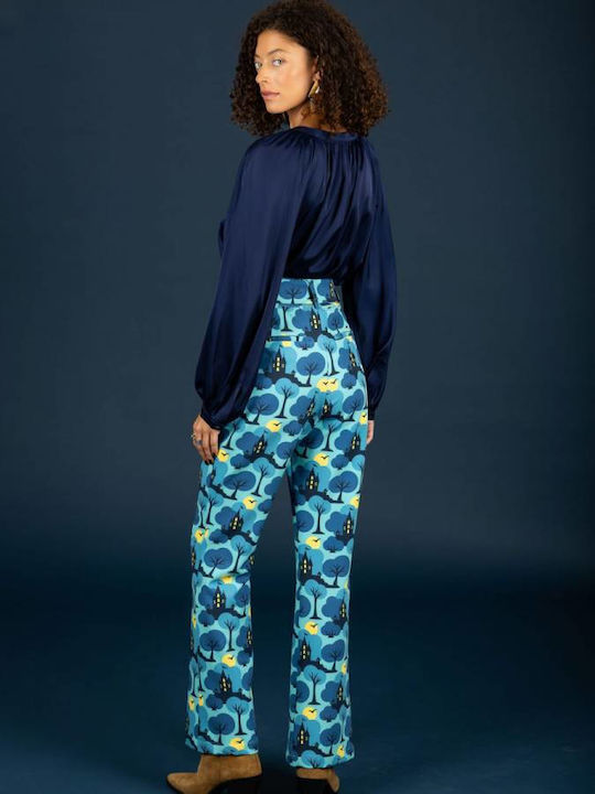 Women's Fabric Trousers Blue