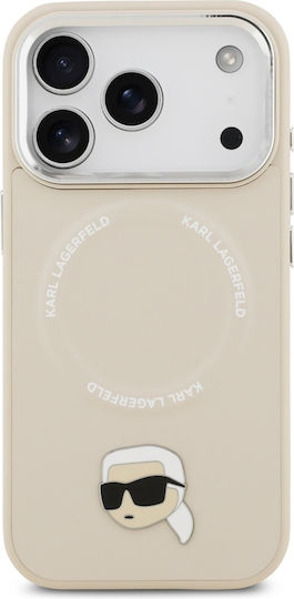 Karl Lagerfeld Umschlag Rückseite Kunststoff / Silikon Beige (iPhone 17 Pro Max)
