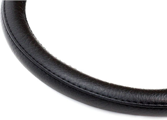 Alista Home Husă Volan Auto Sintetic Negru cu Cusătură Neagră