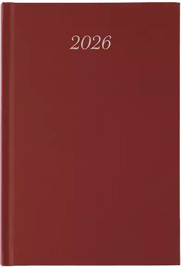 Diary 2026 17x24 Weekly Classic Burgundy