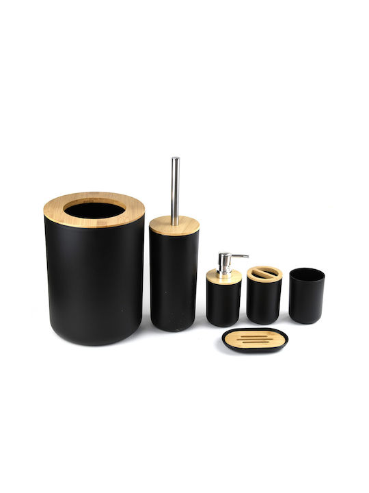 Alista Home Σετ Αξεσουάρ Μπάνιου Πλαστικό Μαύρο 6τμχ Alista Home Σετ Αξεσουάρ Μπάνιου Πλαστικό Μαύρο 6τμχ