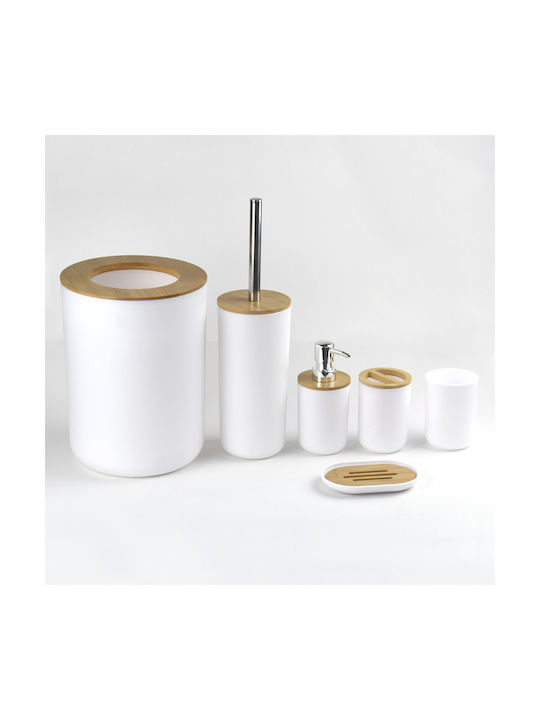 Alista Home Set Accesorii Pentru Baie Din Plastic Alb 6 Bucăți