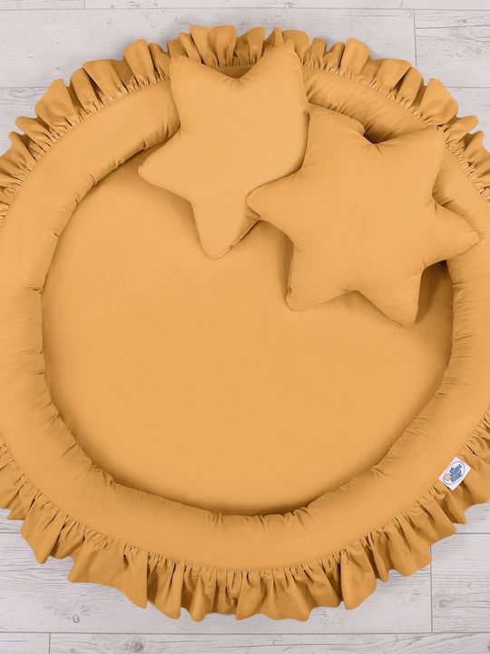 Mustard Ruffled Cushion