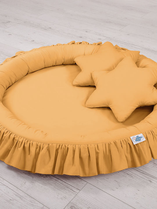 Mustard Ruffled Cushion