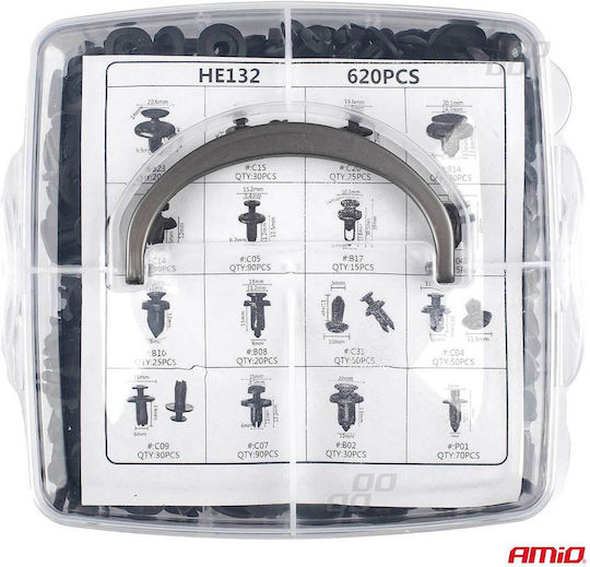 Car Repair Clip Set 620 Pieces Various Models