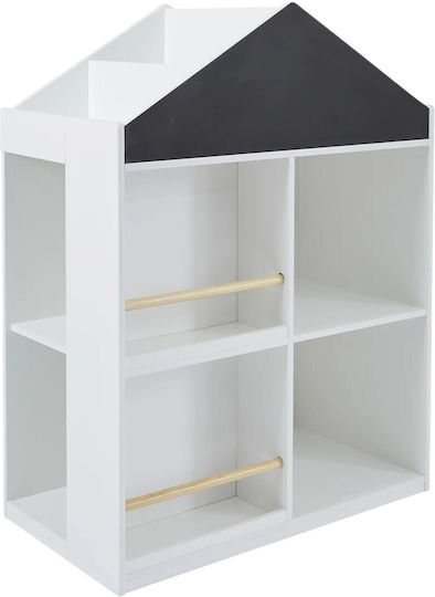 Βιβλιοθήκη Δαπέδου Ξύλινη Λευκή 72.5x40x95.8cm