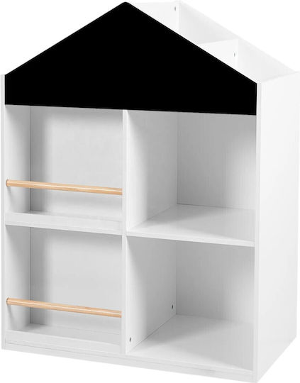Βιβλιοθήκη Δαπέδου Ξύλινη Λευκή 72.5x40x95.8cm