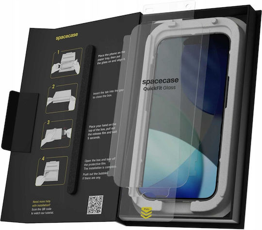 Spacecase 0.33мм Закалено стъкло 2бр (iPhone 17 / 17 Pro / 16 Pro)