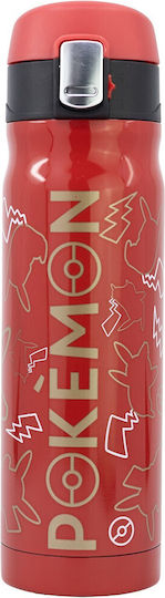 Stor Pokemon Thunderstruck Flasche Thermosflasche Rostfreier Stahl 410ml Rot