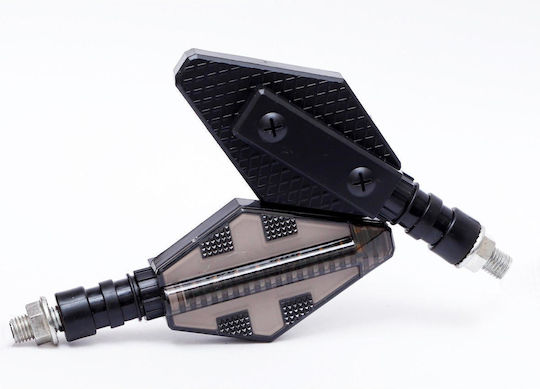 Set 2 Lămpi Semnalizare Motocicletă Model Cross 2 Funcții Poziție Semnalizare Tensiune 12V
