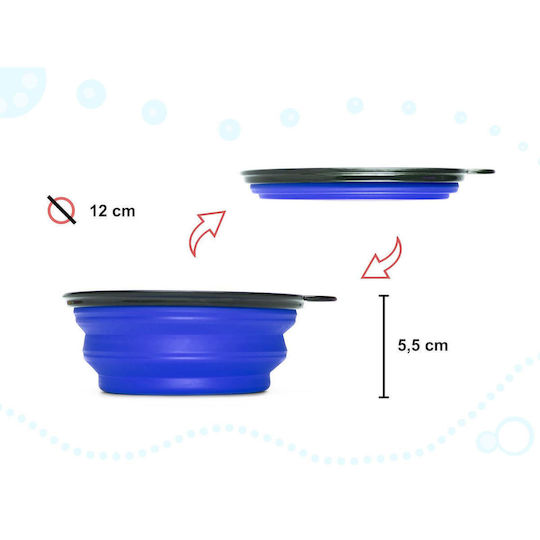 Alista Home Bol din silicon Mâncare pentru Câine & Pisică 12cm în Culoare Albastru
