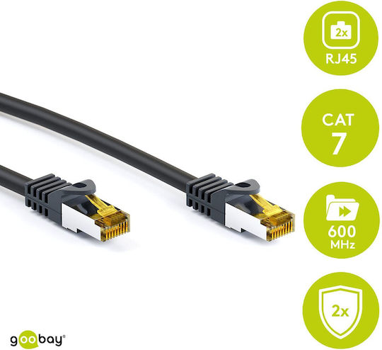 Wentronic U/UTP Cat.7 (10Gbps) Network Cable Ethernet 5m Black