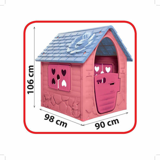 Casă de joacă pentru copii în grădină Roz 106x98x90cm