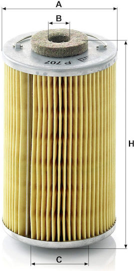 Mann-Filter Fuel Filter P 707 X Fuel Filter Set Gasket Gasket Set Trucks Buses Commercial Vehicles