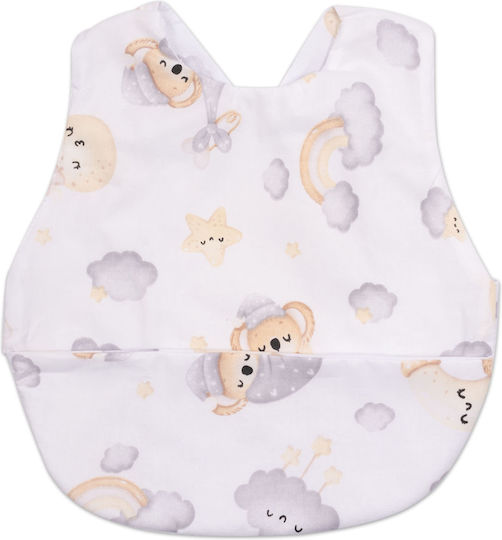Kidizi Waterproof Bib from 100% Cotton with Pocket Beige for 36 m+ 2pcs