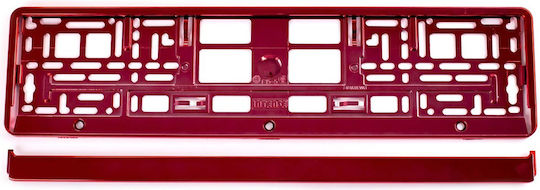 Alista Home Car License Plate Frame Plastic Red 1pcs