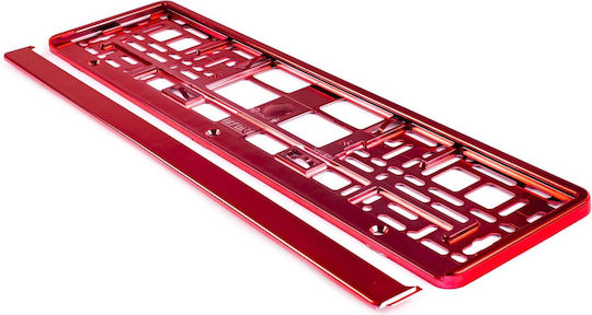 Alista Home Car License Plate Frame Plastic Red 1pcs