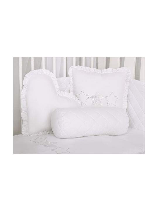 Decorative Cushion Appliqué White