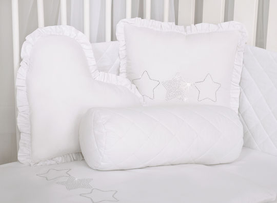 Decorative Cushion Appliqué White